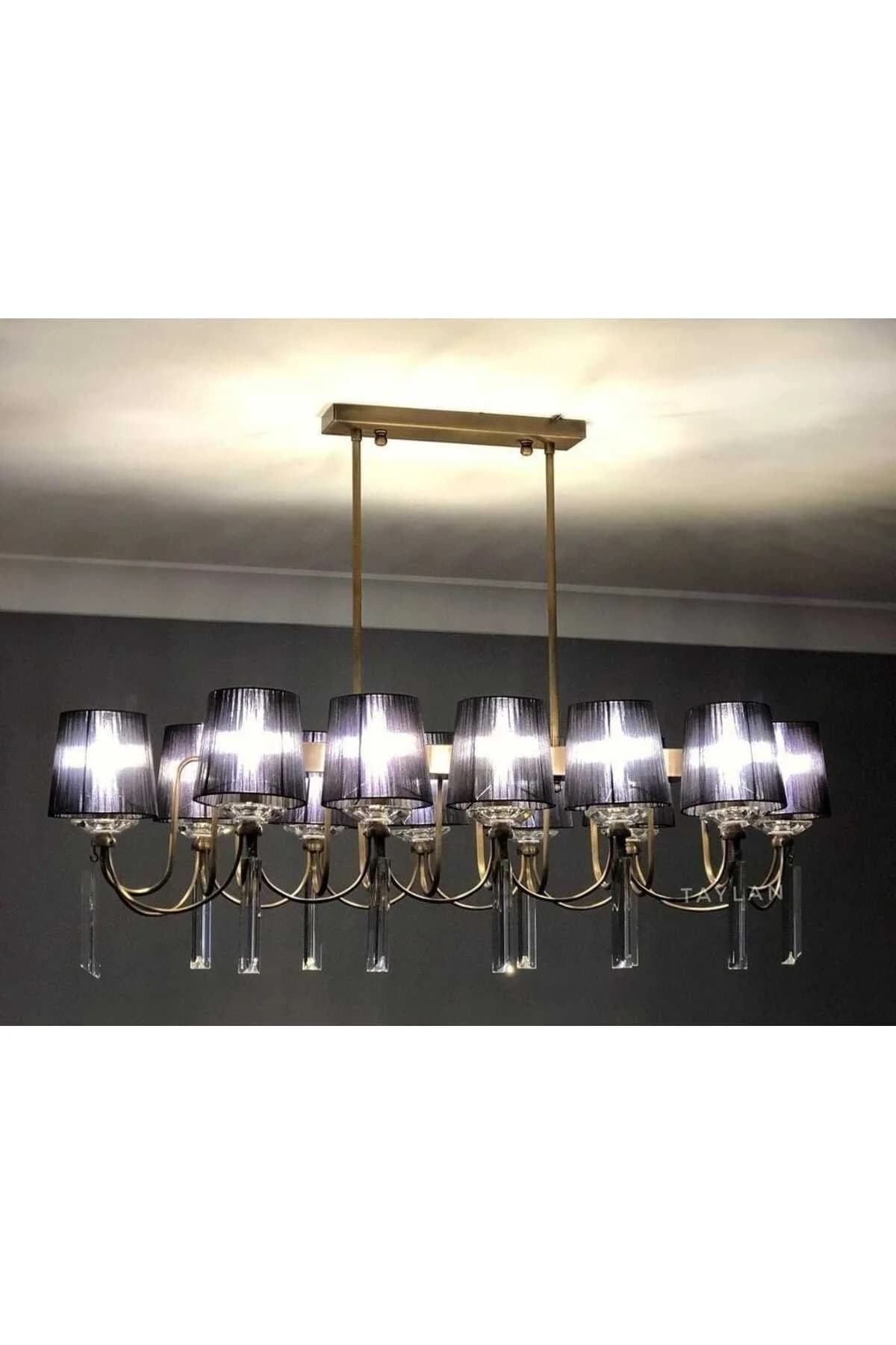 Kontes 12 Li Yemek Masası Eskitme (TAM MONTAJLIDIR.) ( Led Ampuller Hediye)