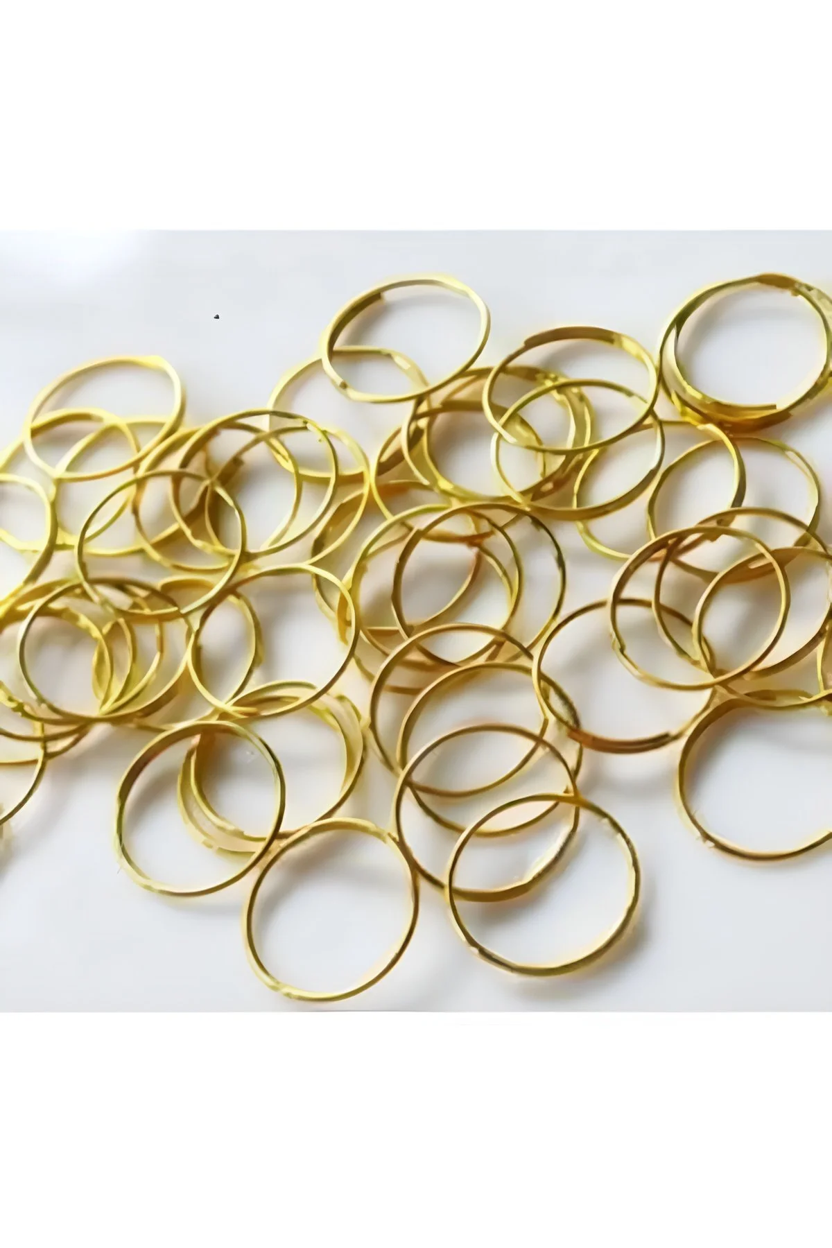 Kristal Avize Taşı Birleştirme Halkası ( Çapı 12mmx12mm) ( 150 Adet ) Sarı renk