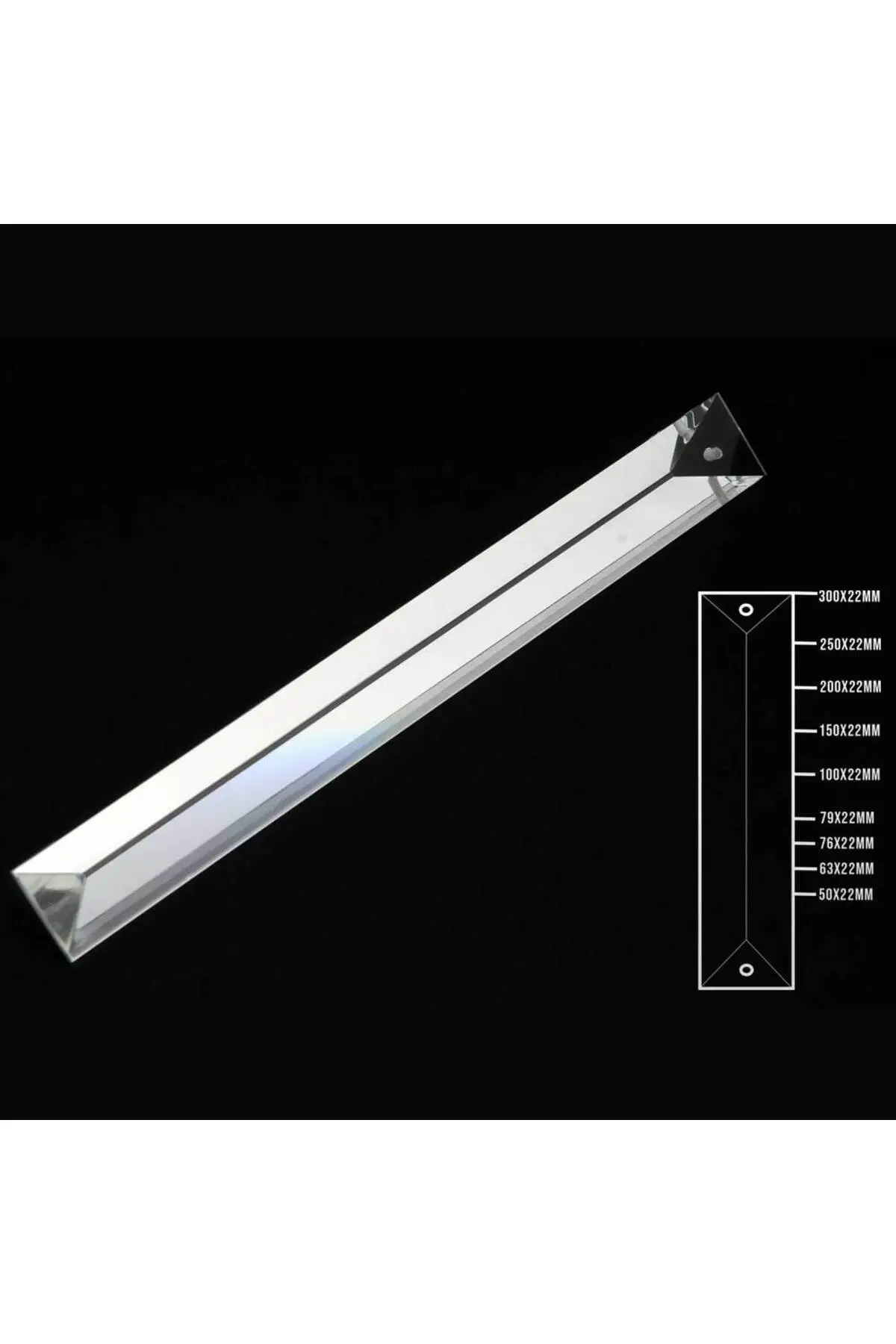 Kristal Tabut Desen Avize Taşı 10 Cm 3 Adet (METAL HALKA HEDİYE)